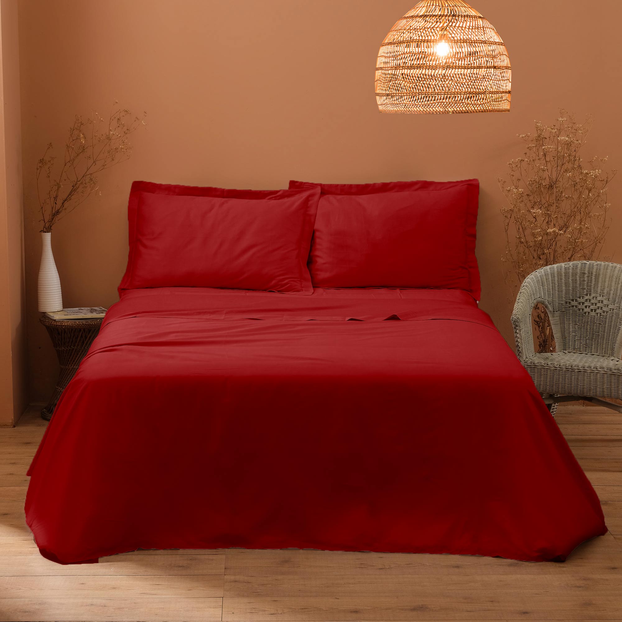 DENISE Completo letto , Rosso