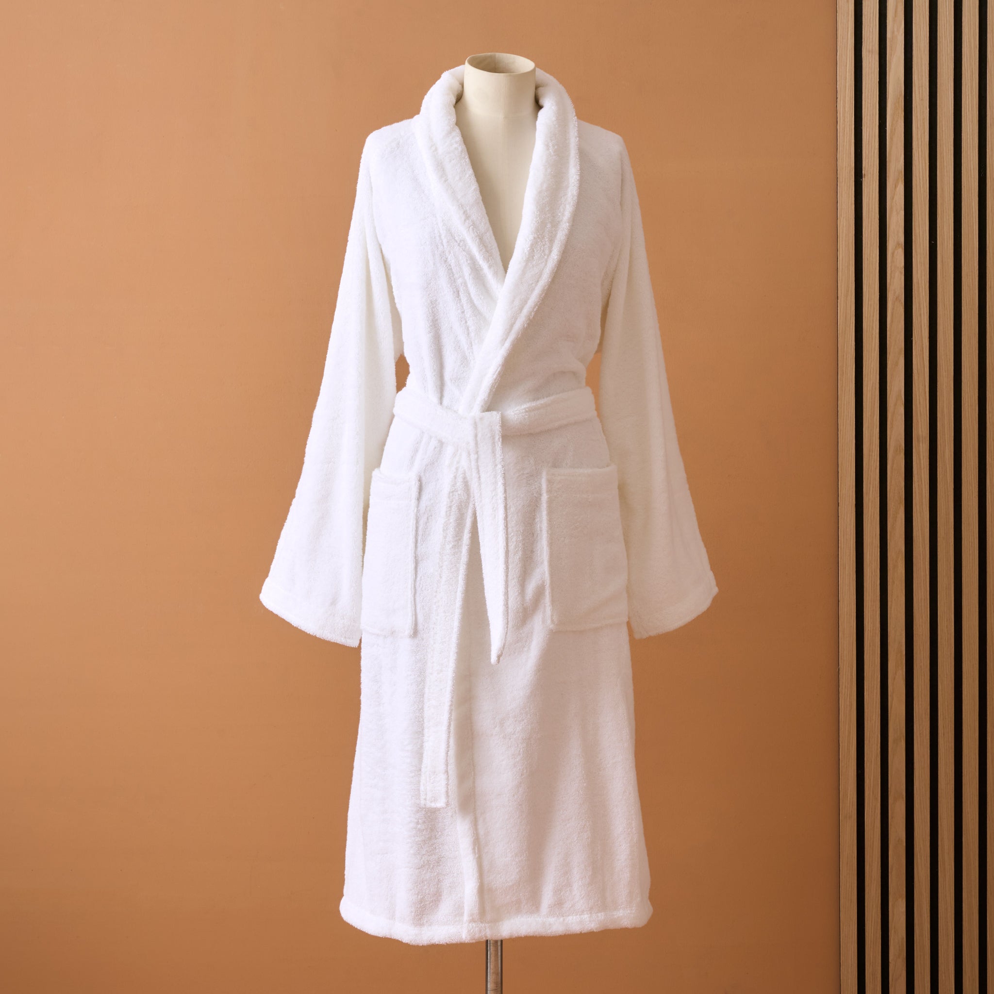 ELISA Accappatoio collo a scialle Bianco