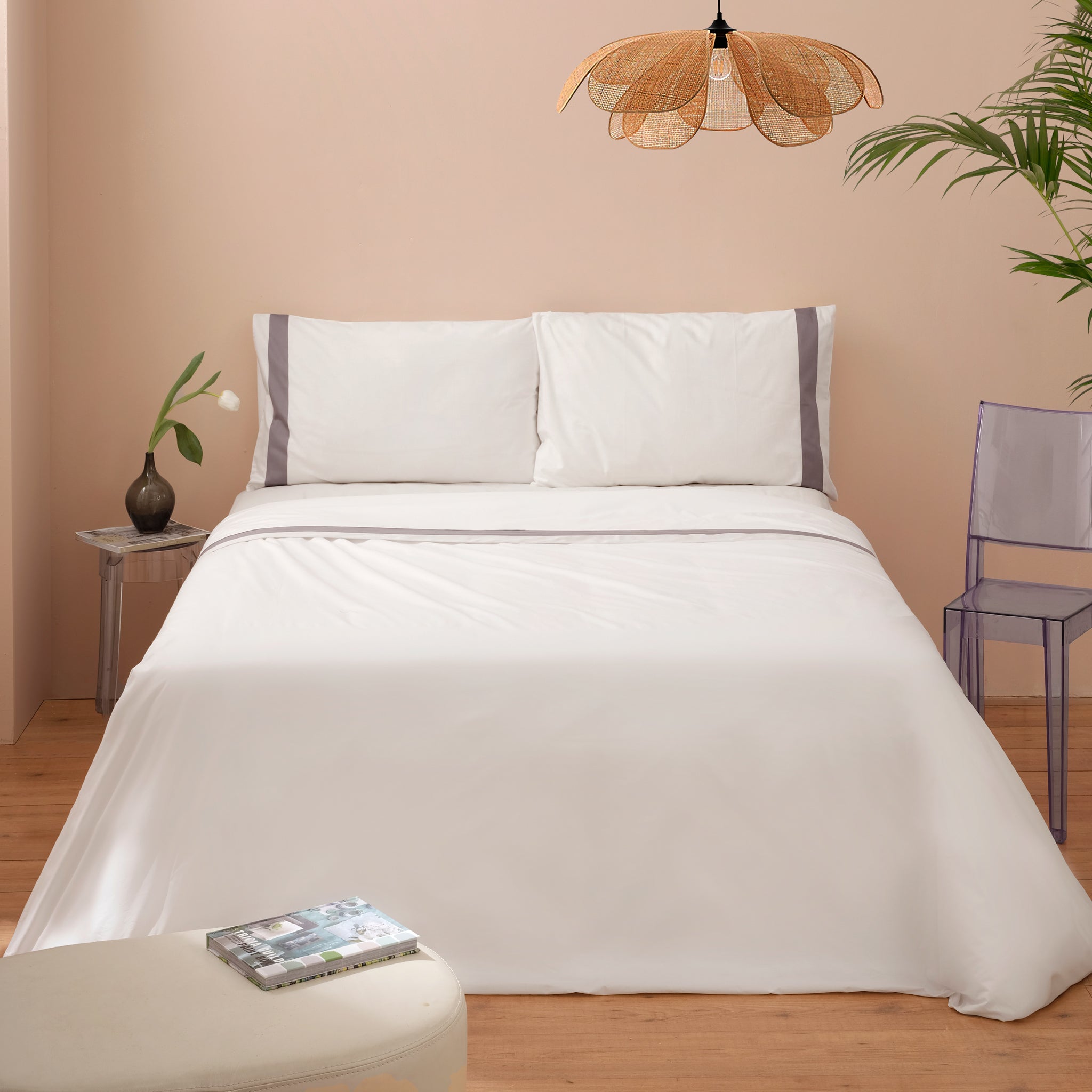 SORAYA Completo letto matrimoniale Grigio