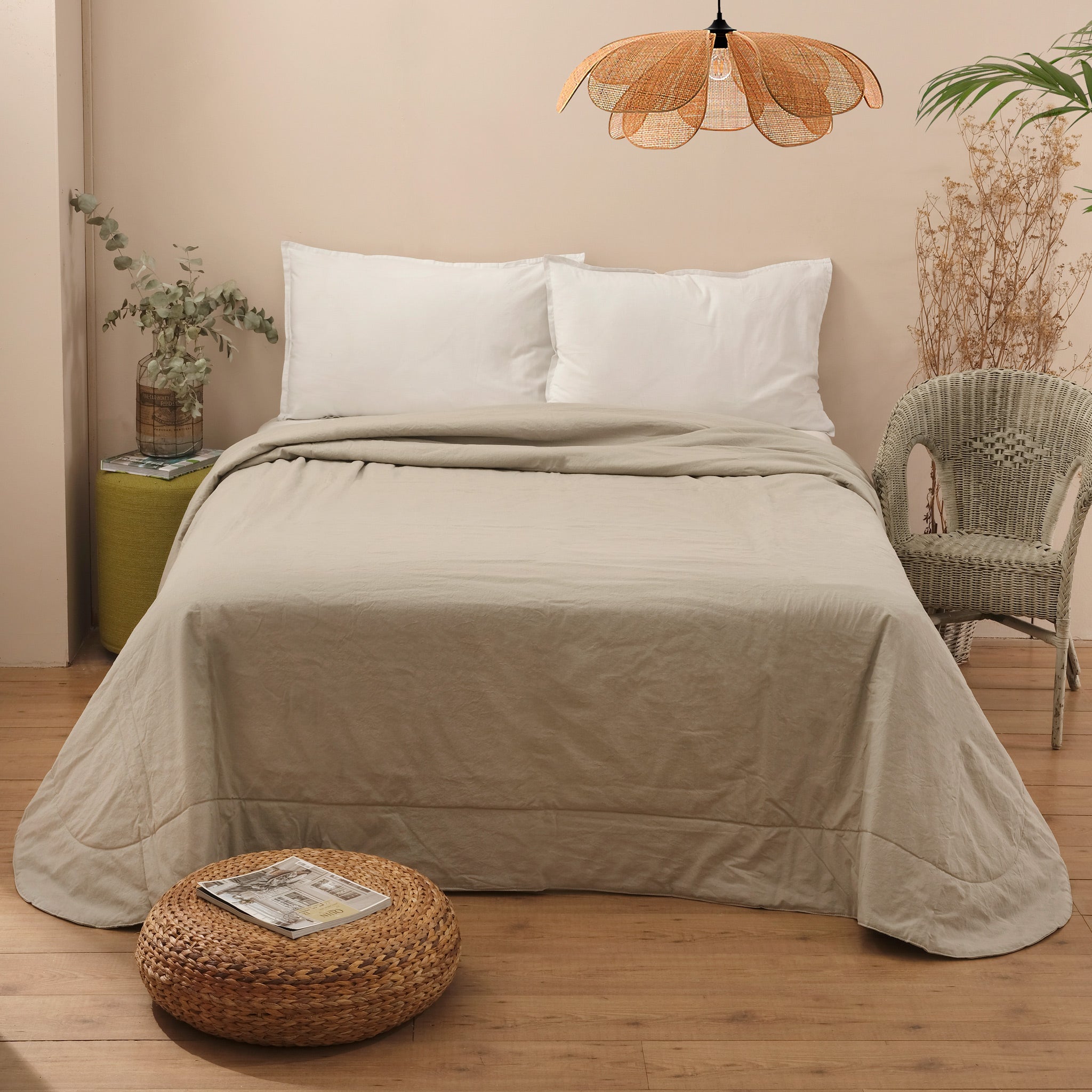 CLOE Quilt matrimoniale 100 gr in cotone, Beige