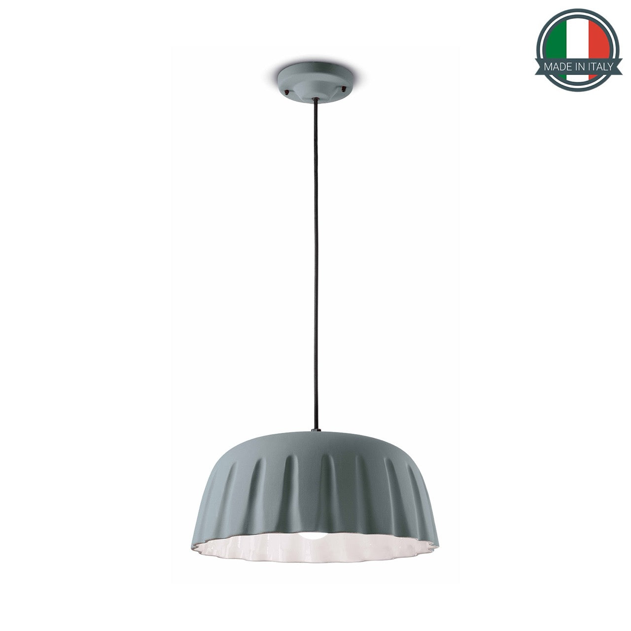 Lampada A Sospensione Madame Gres Grigio Nerastro