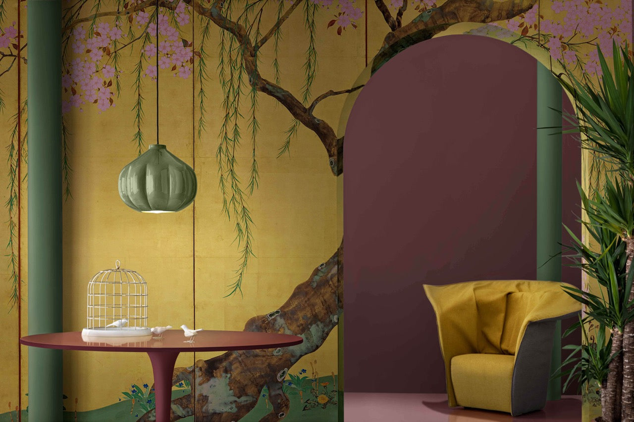 Lampada A Sospensione Afoxe' Verde Salvia