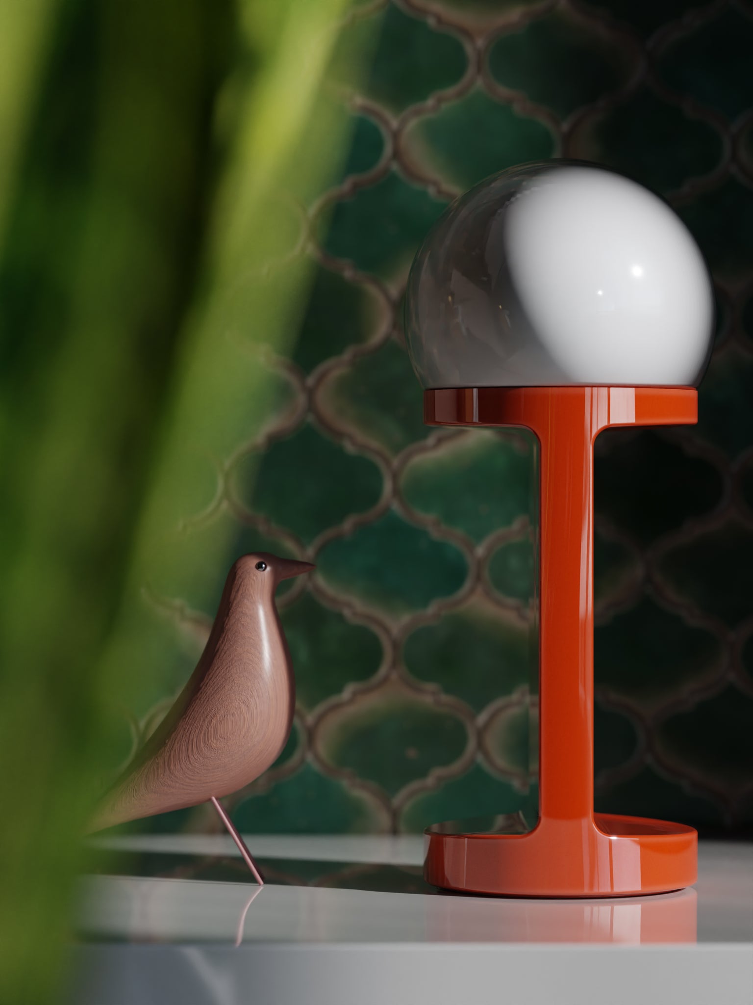 Lampada Da Tavolo Habea - Arancio