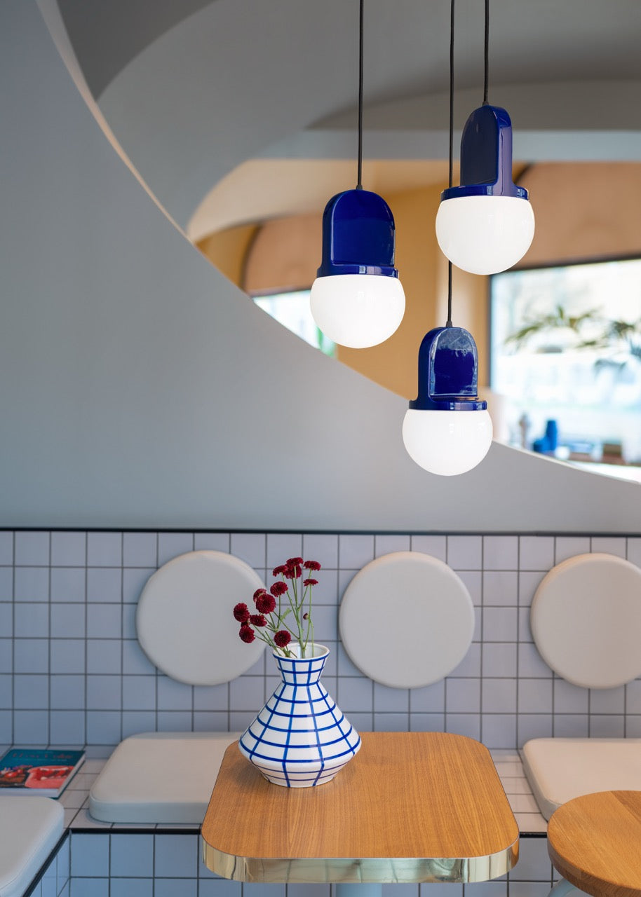 Lampada A Sospensione Habea Blu Robot