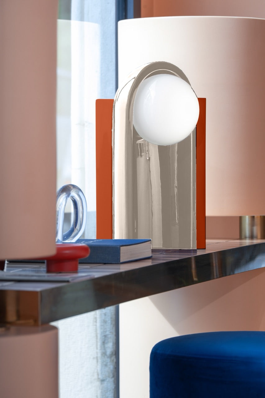 Lampada Da Tavolo Cléo Arancio Volpe + Crema