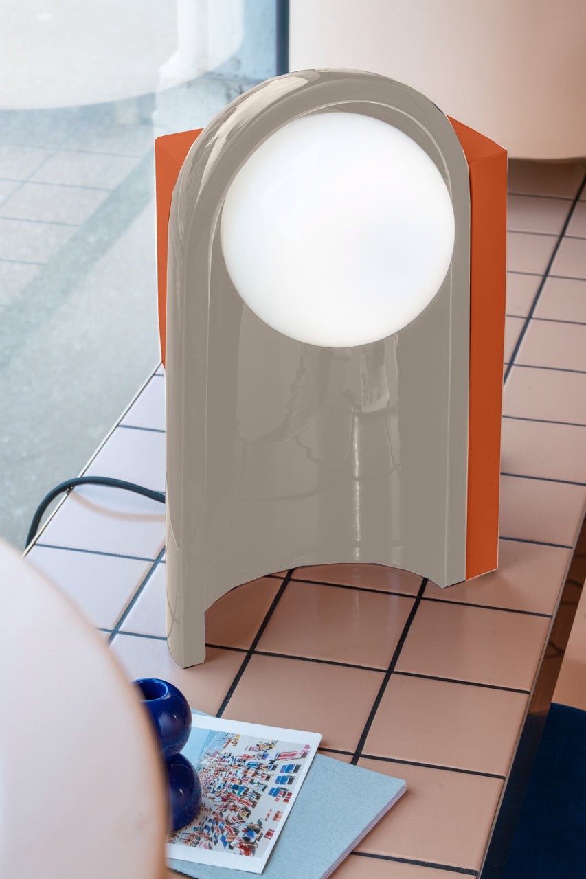 Lampada Da Tavolo Cléo Arancio Volpe + Crema