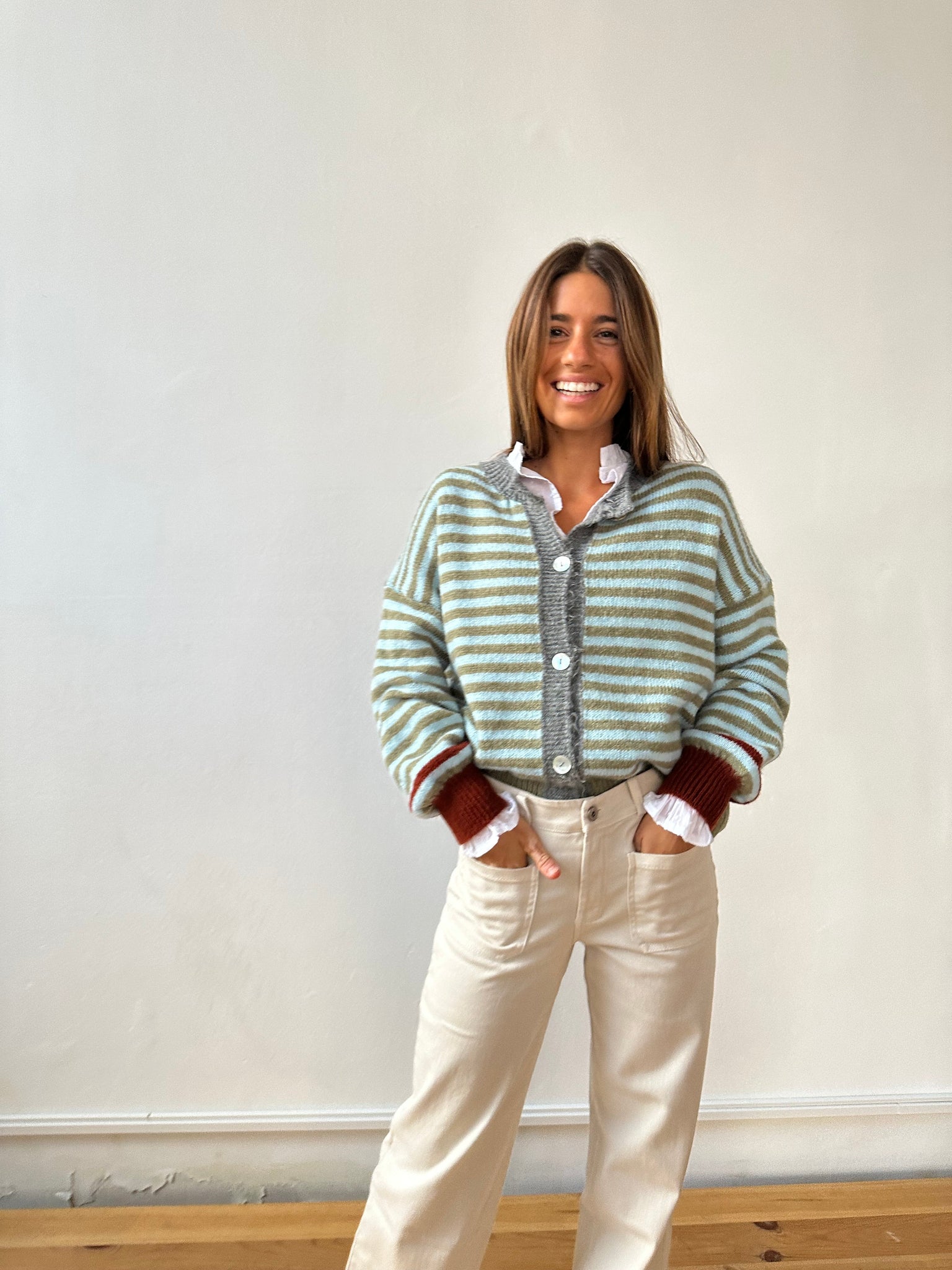 Cardigan blu Tessa