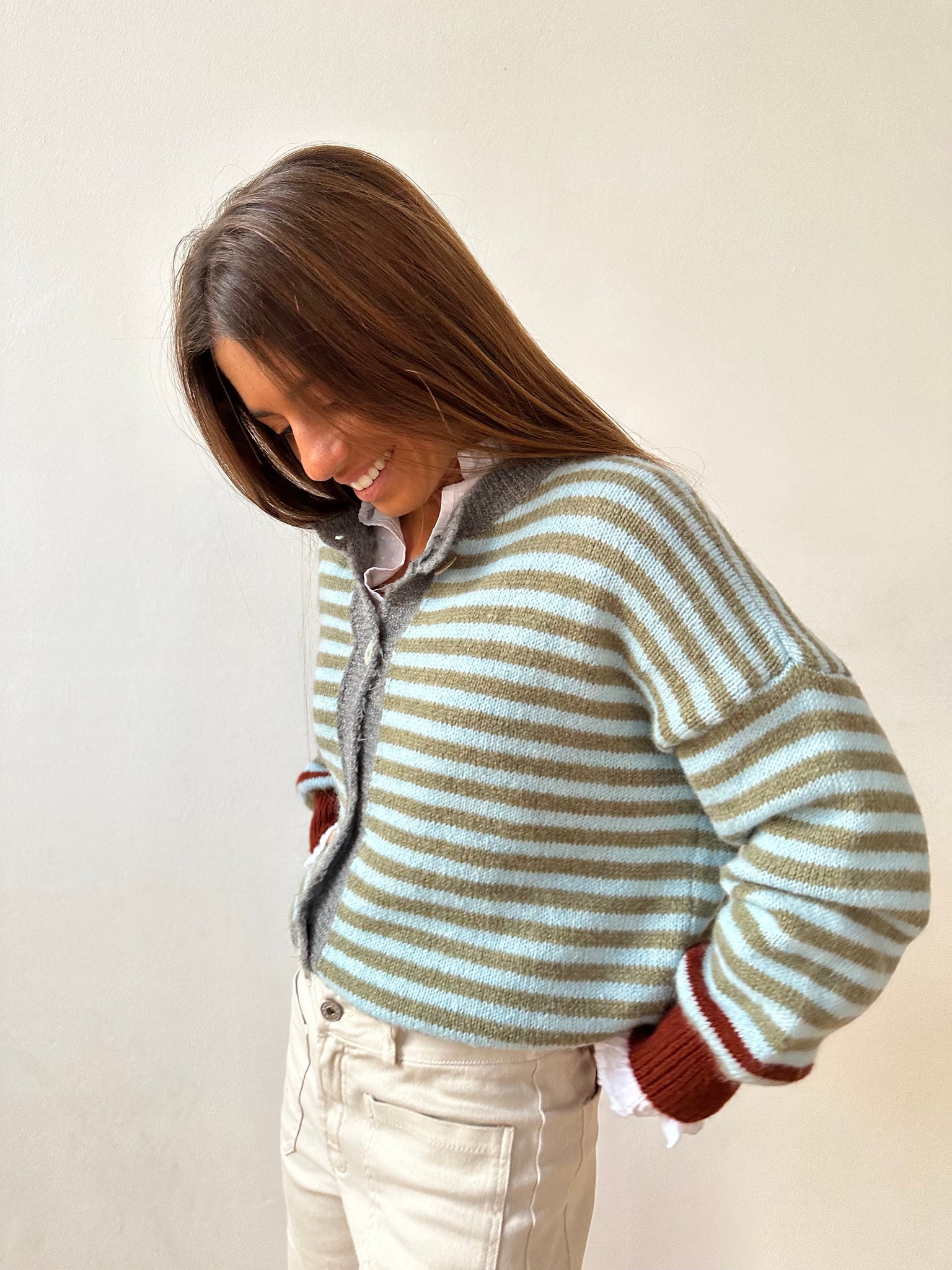 Cardigan blu Tessa