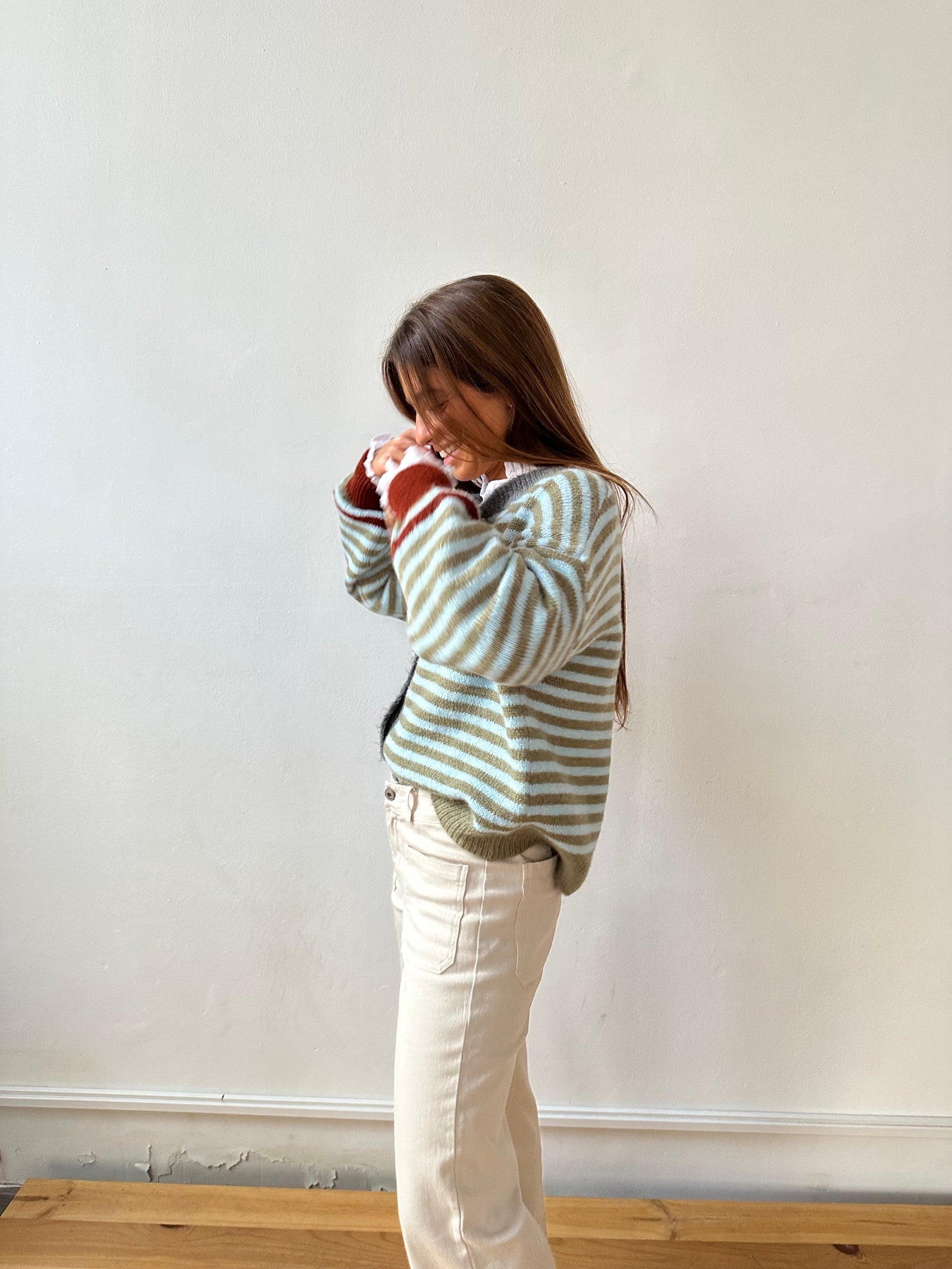 Cardigan blu Tessa