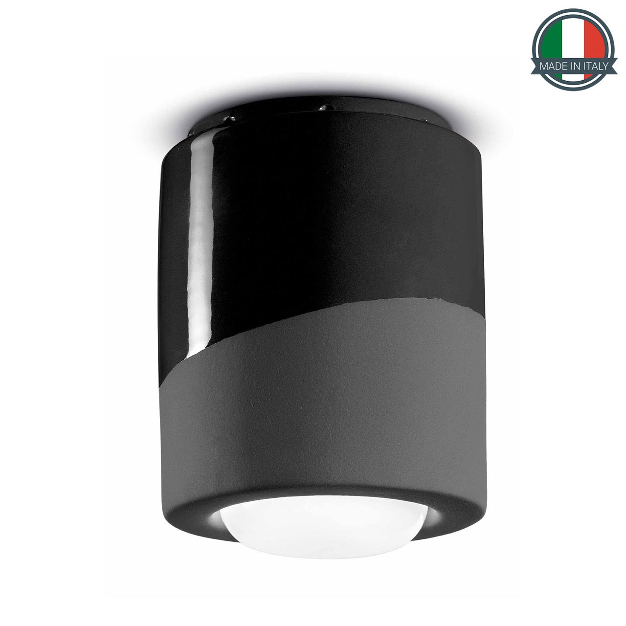 Plafoniera Pi Nero Carbone