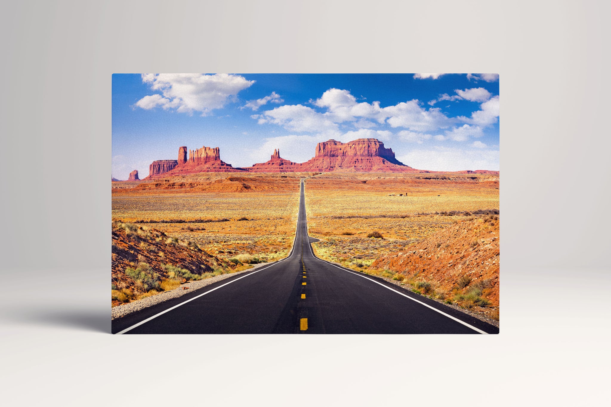 Monument Valley Road, Arizona, USA stampa canvas su tessuto ecopelle Made in Italy S - 1 pannello - 0,24 mq