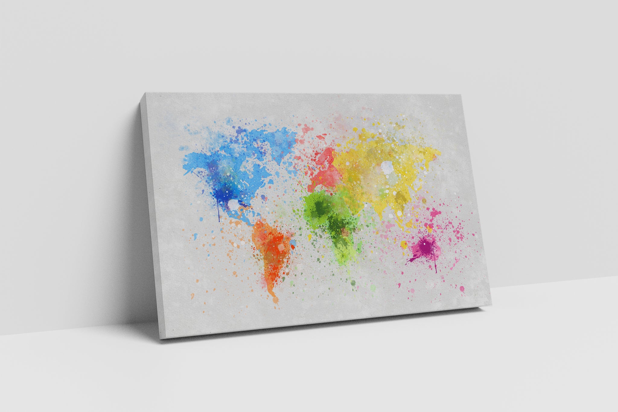 Cartina del Mondo schizzi stampa su ecopelle Made in Italy S - 1 pannello - 0,24 mq