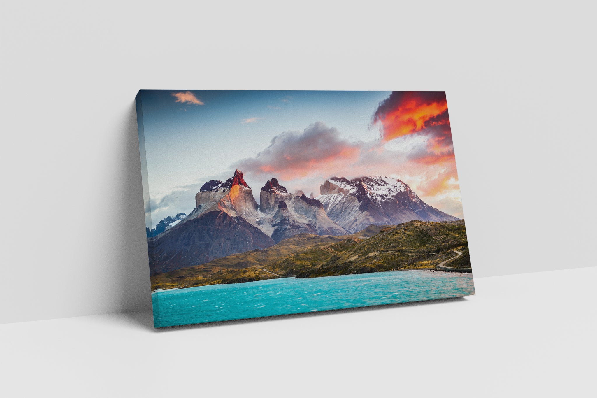 Torres del Paine, Patagonia, Cile stampa su canvas ecopelle Made in Italy S - 1 pannello - 0,24 mq