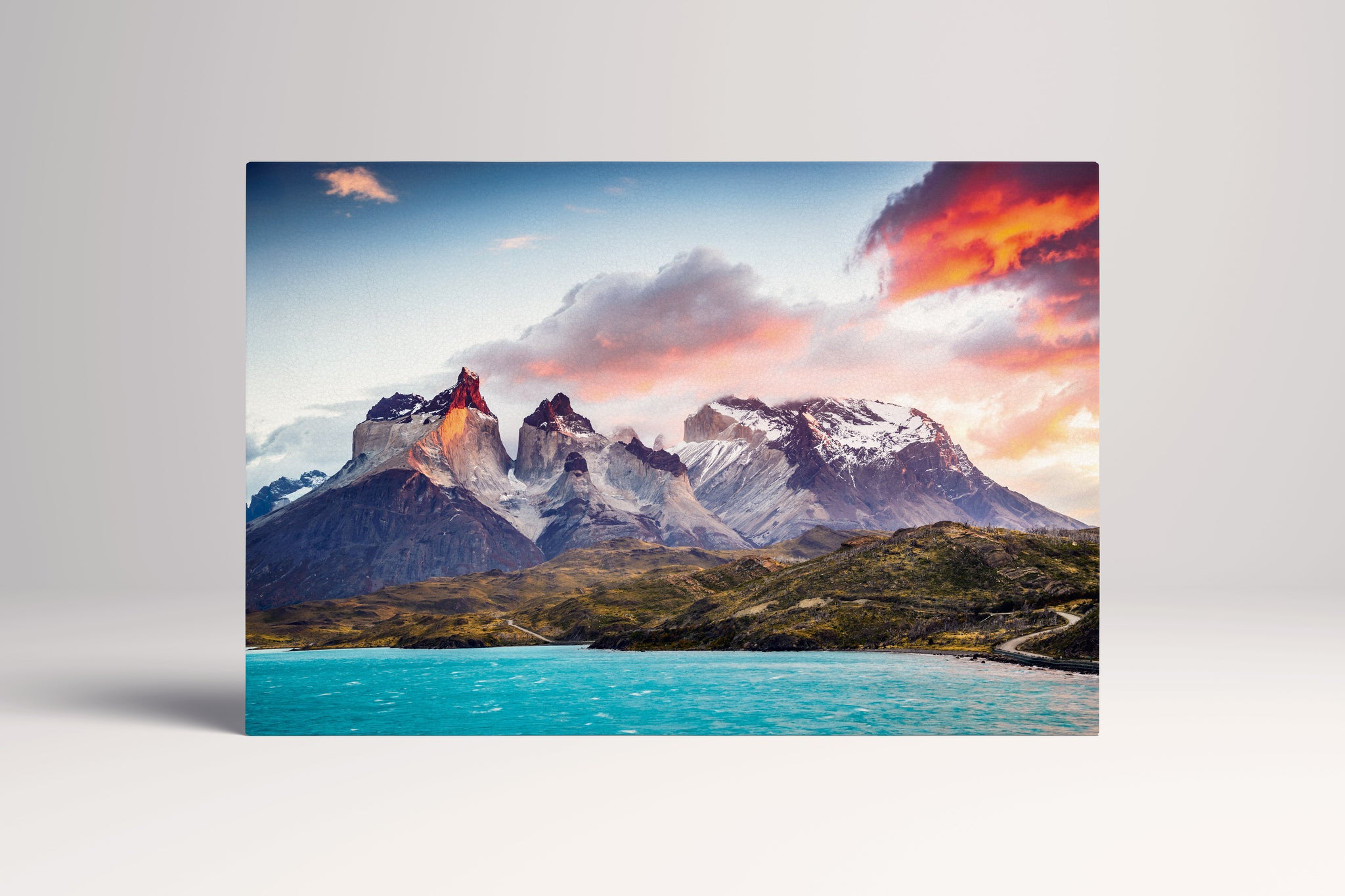 Torres del Paine, Patagonia, Cile stampa su canvas ecopelle Made in Italy S - 1 pannello - 0,24 mq