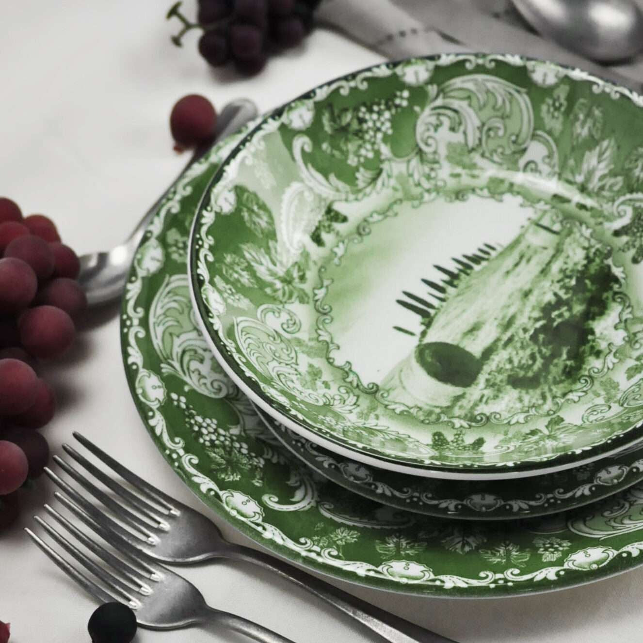 BOLGHERI Set Da 18 Piatti Petrolio