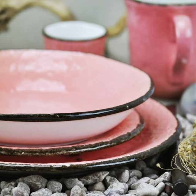 PRETA Set 6 piatti frutta da 20cm Ceramica Cipria