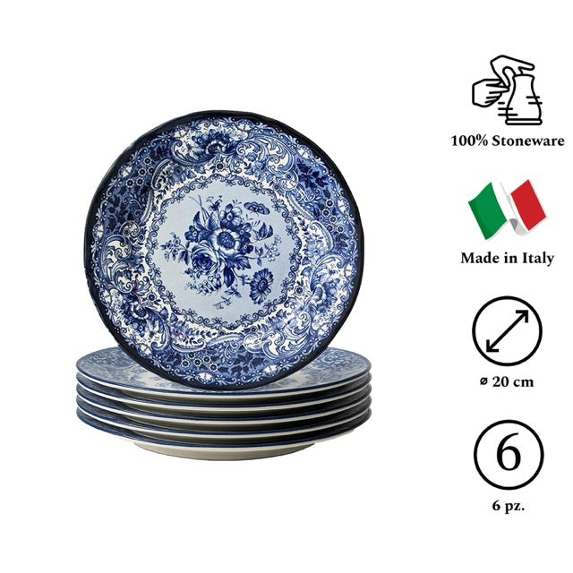 OLD ENGLAND Set da 6 Piatti Frutta