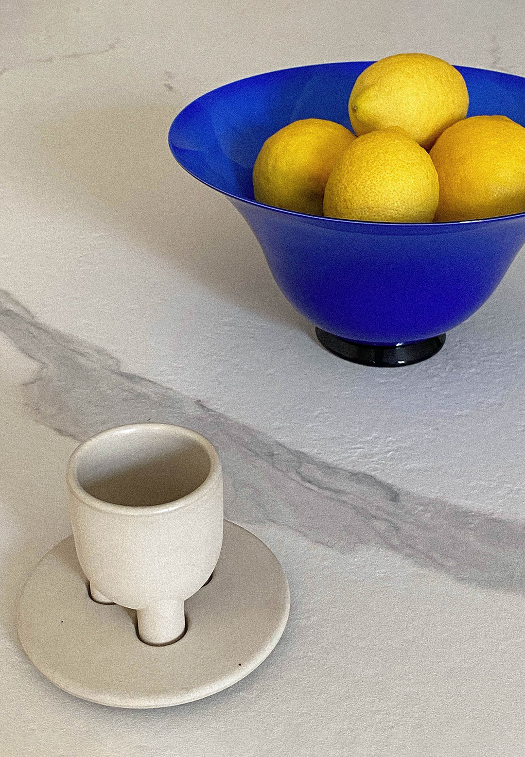 CUP WITH SAUCER - OFF WHITE