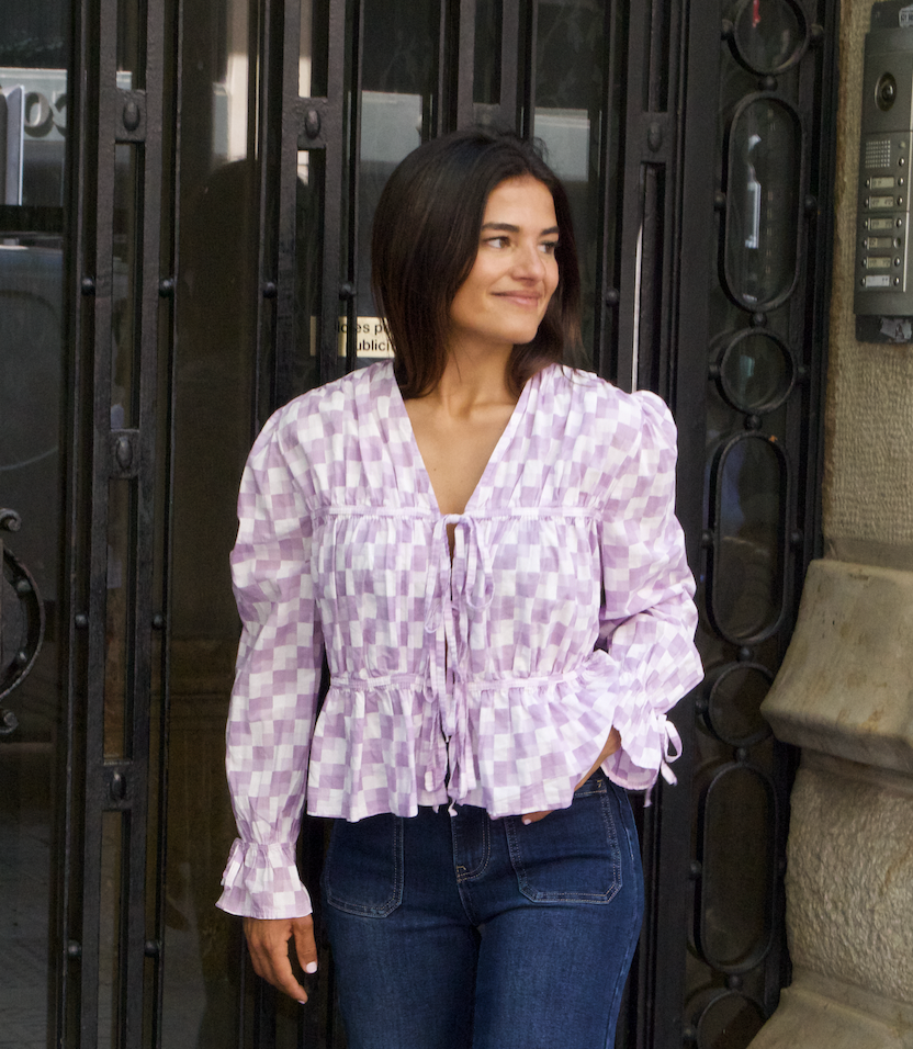 Camicetta a quadri Lucia Lavender