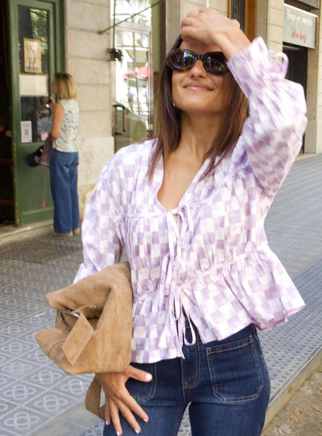 Camicetta a quadri Lucia Lavender