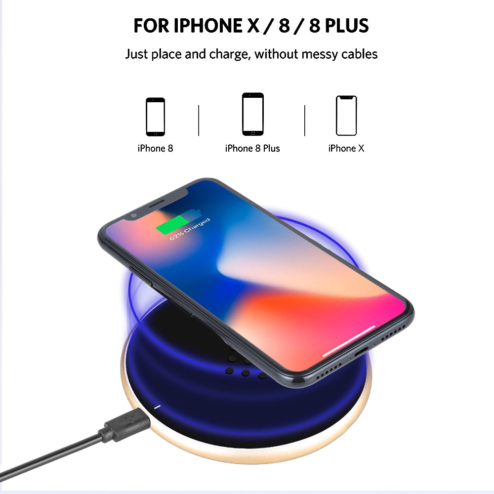 Caricabatterie A Induzione Rapida - Oro/Nero