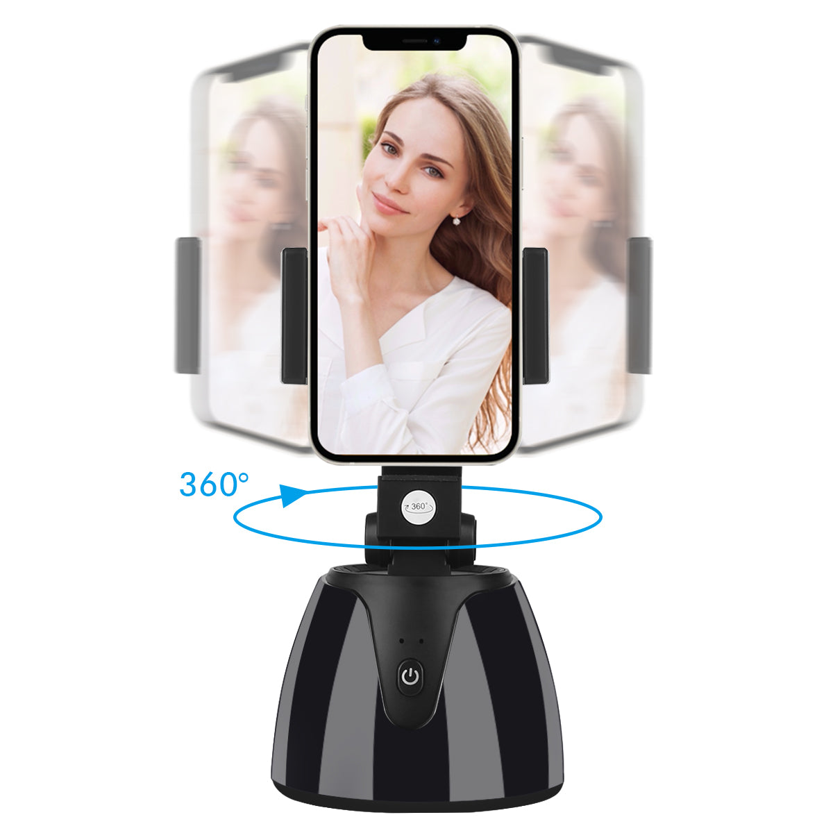 Supporto Telefonico Rotante Intelligente A 360° - Nero