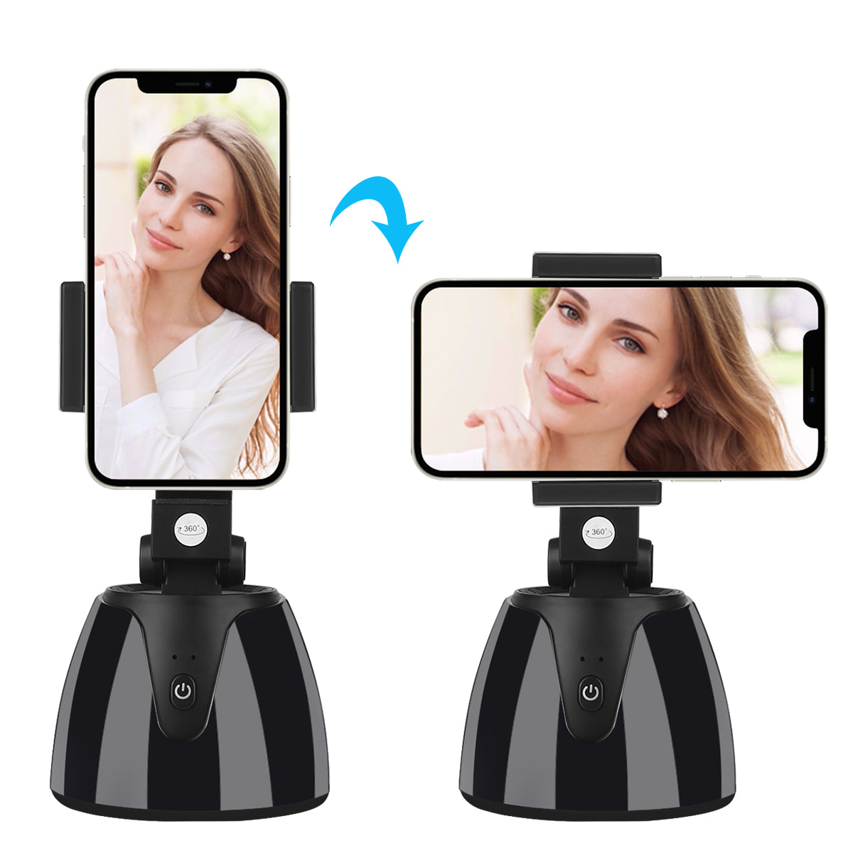 Supporto Telefonico Rotante Intelligente A 360° - Nero