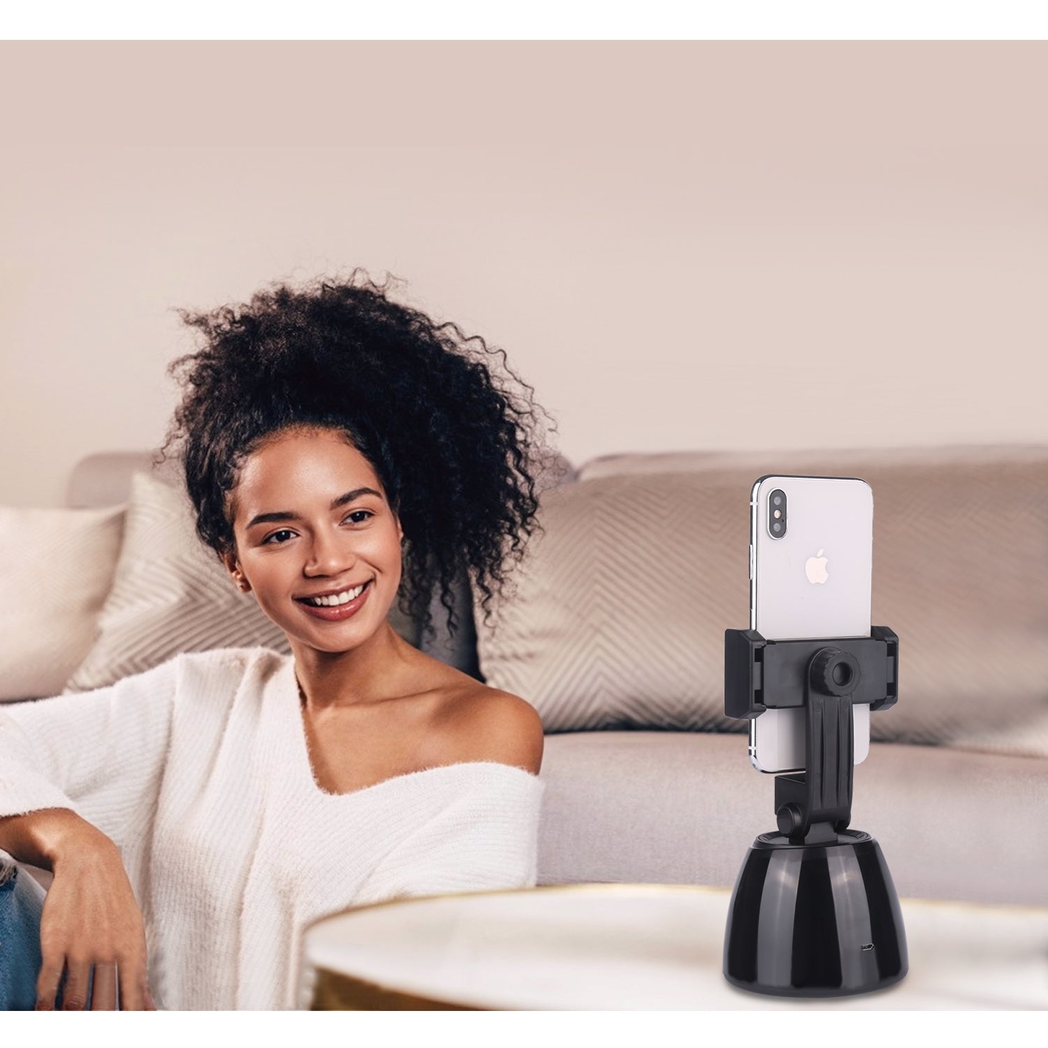 Supporto Telefonico Rotante Intelligente A 360° - Nero