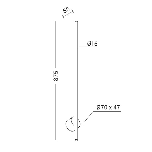 DAISHO Lampada da parete LED Titanio 2