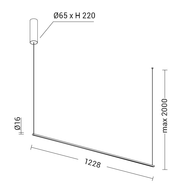 DAISHO Lampada a sospensione LED Titanio