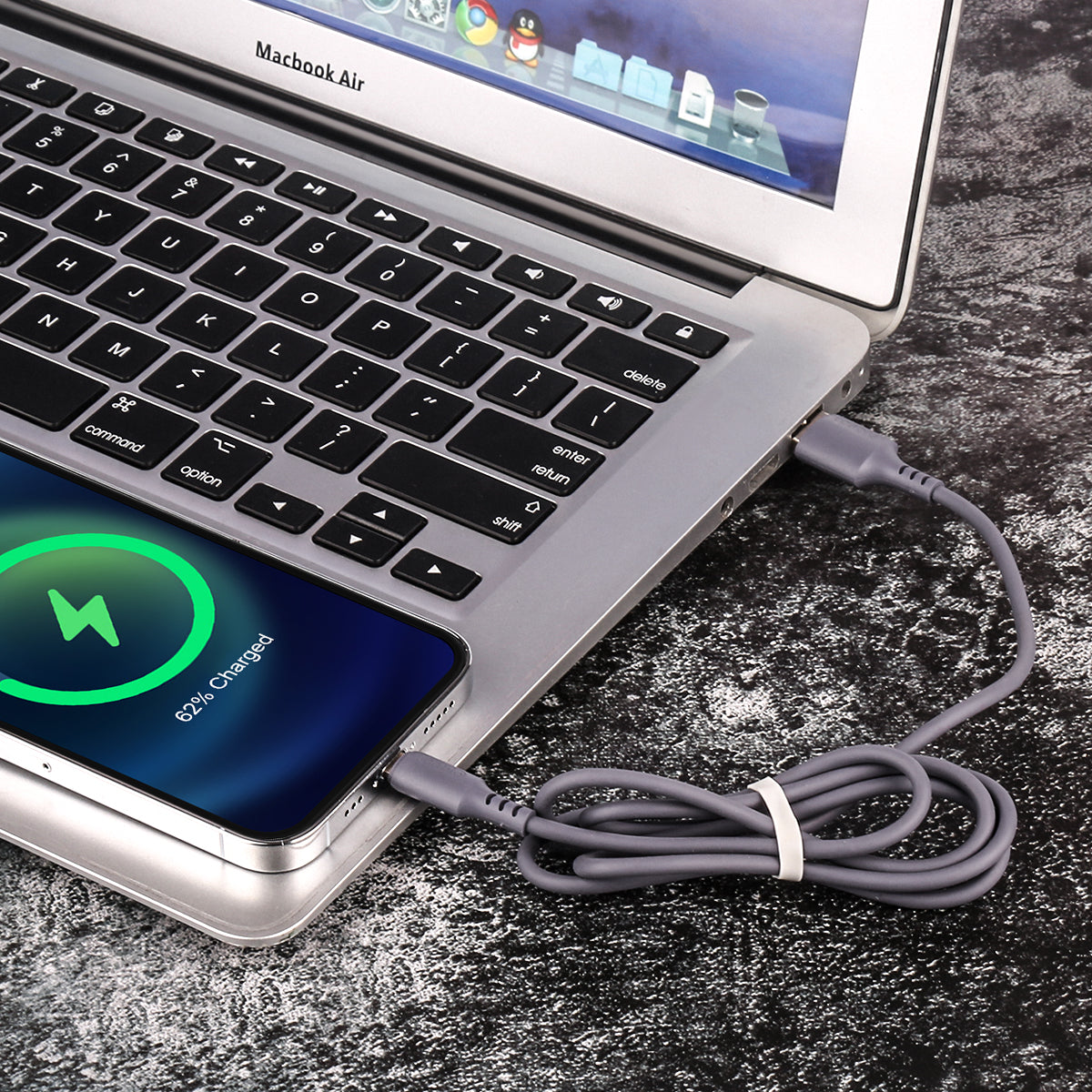 Caricabatteria Usb Per Lightening / Iphone 1,50 Metri - Grigio