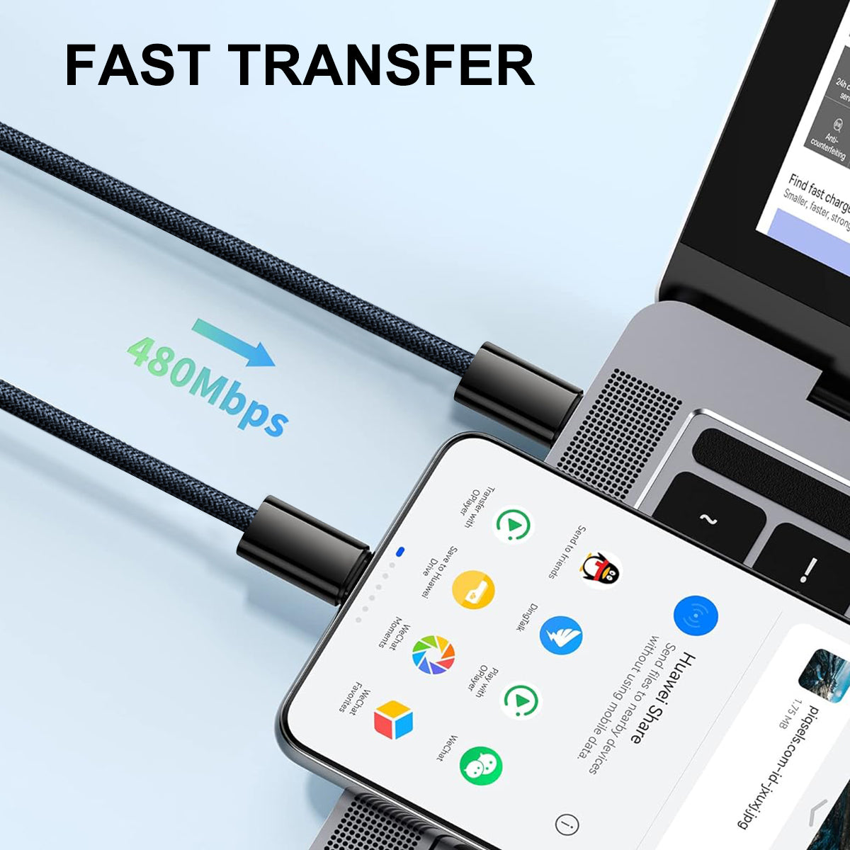 Cavo Usb-C - Lithening - Blu