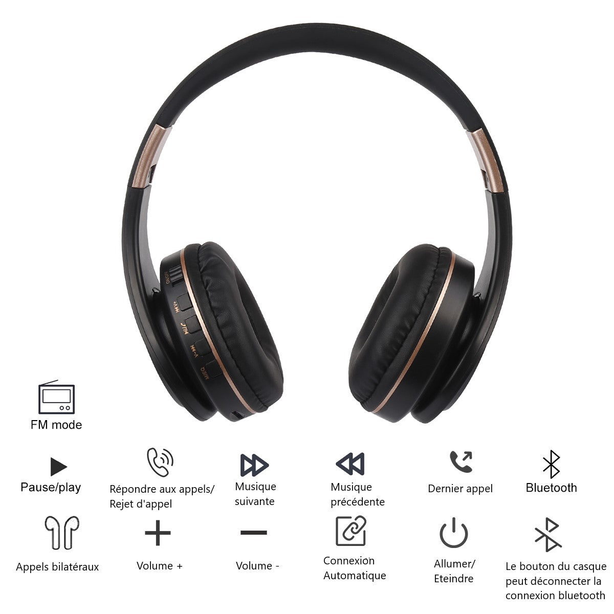Cuffie Wireless Con Cancellazione Del Rumore - Nero