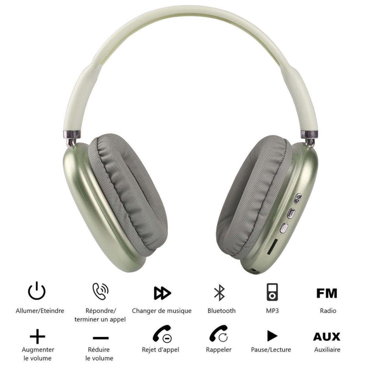 Cuffie Bluetooth Senza Filtro - Verde