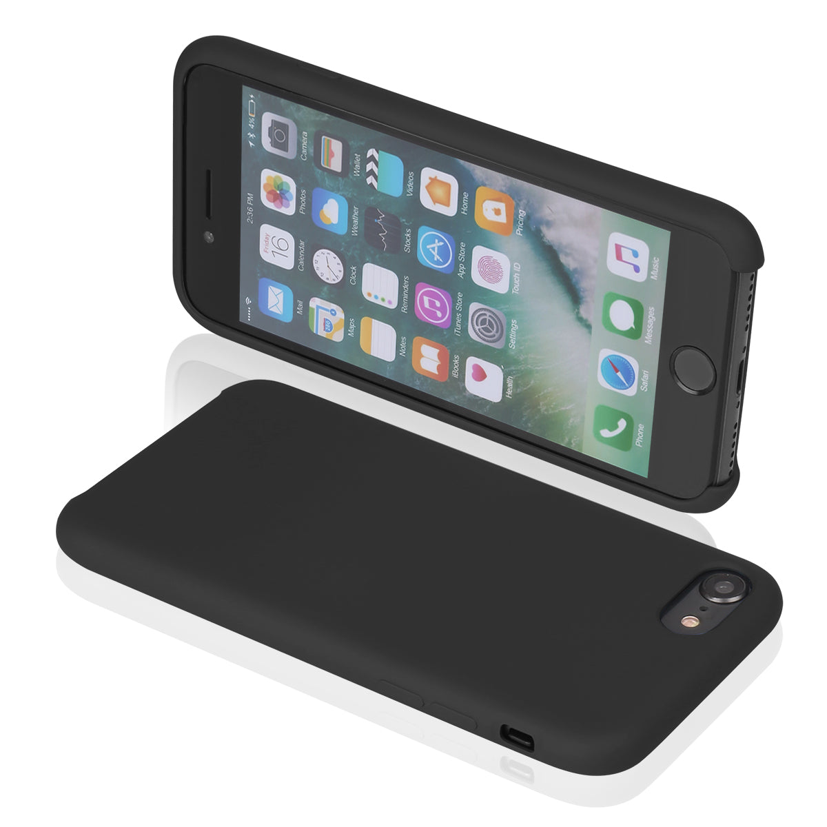 Custodia Rigida In Silicone Per Iphone 7/8 - Nero