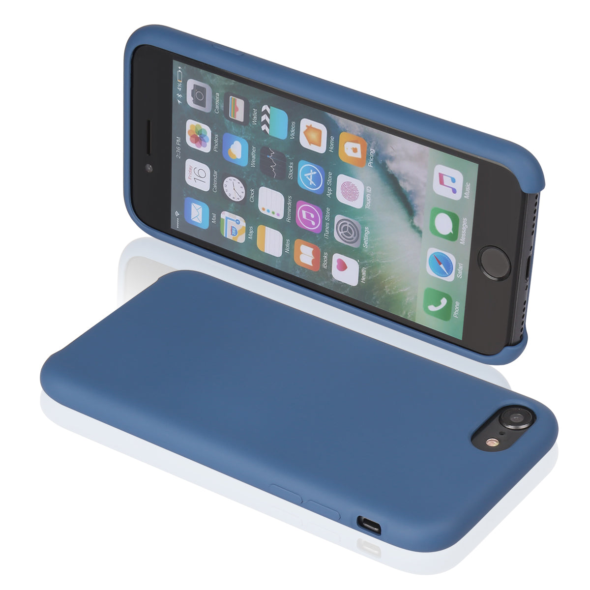 Custodia Rigida In Silicone Per Iphone 7/8 - Blu Cobalto