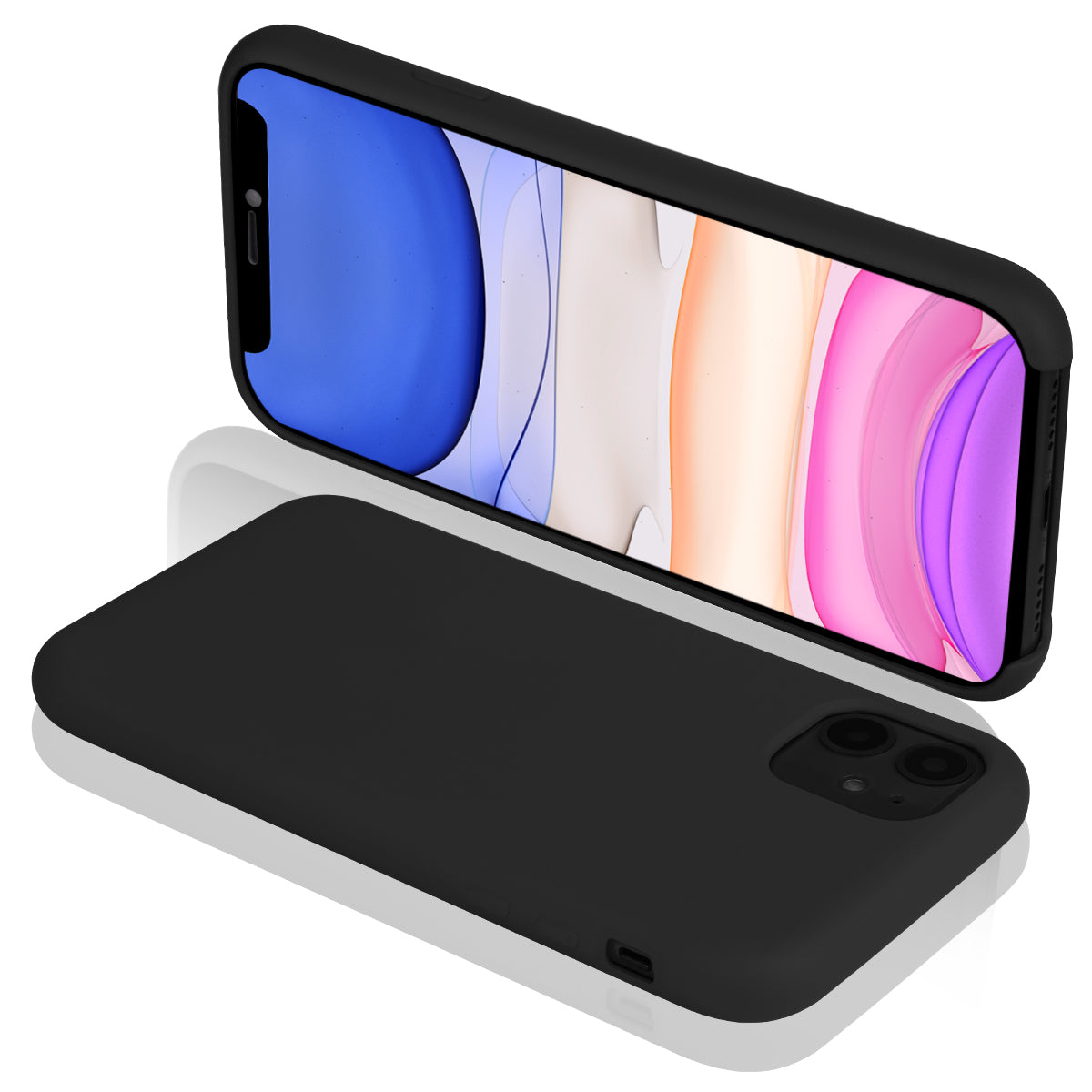 Custodia Rigida In Silicone Per Iphone 11 - Nero