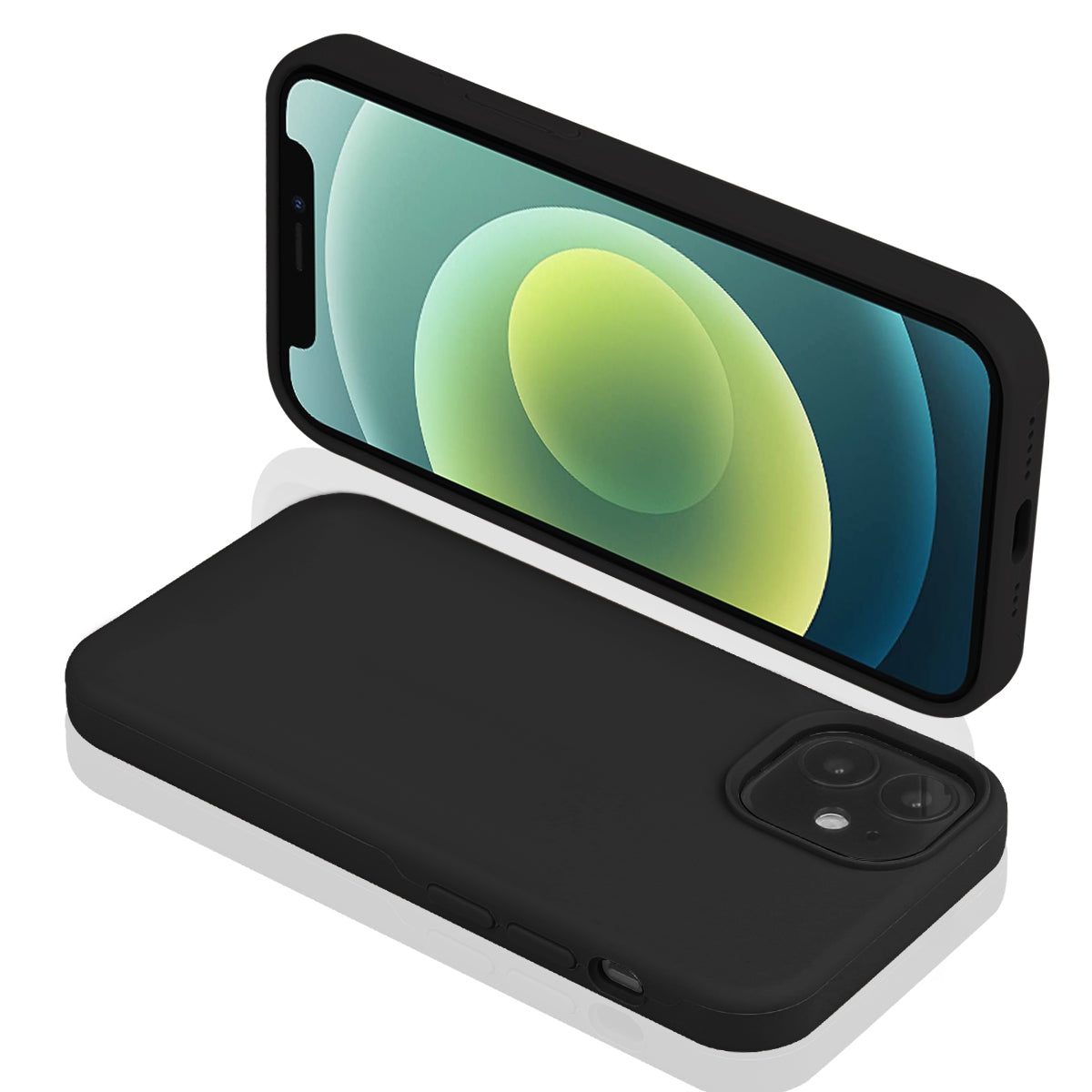 Custodia Rigida In Silicone Per Iphone 12 - Nero