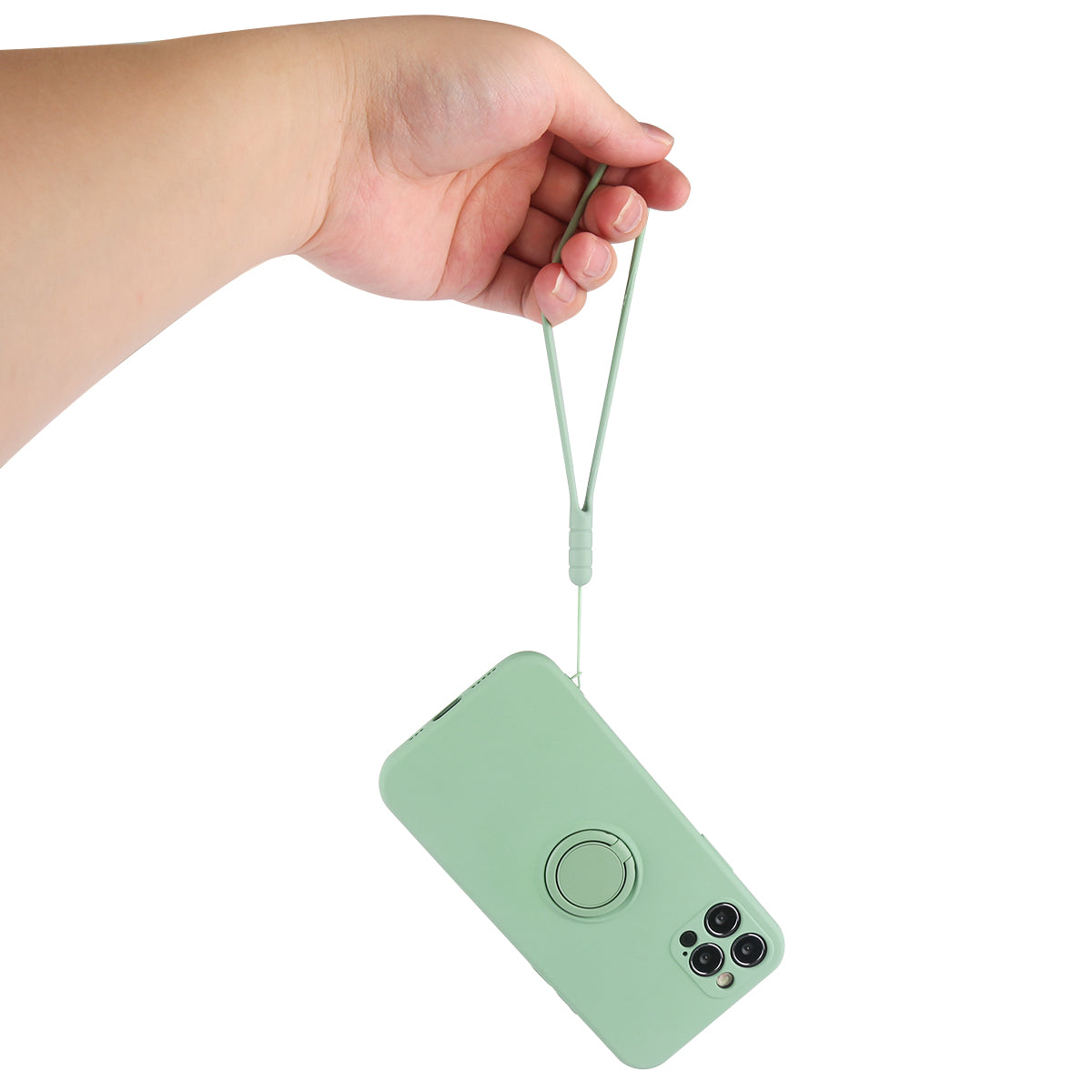 Custodia In Silicone Con Anello Magnetico - Verde