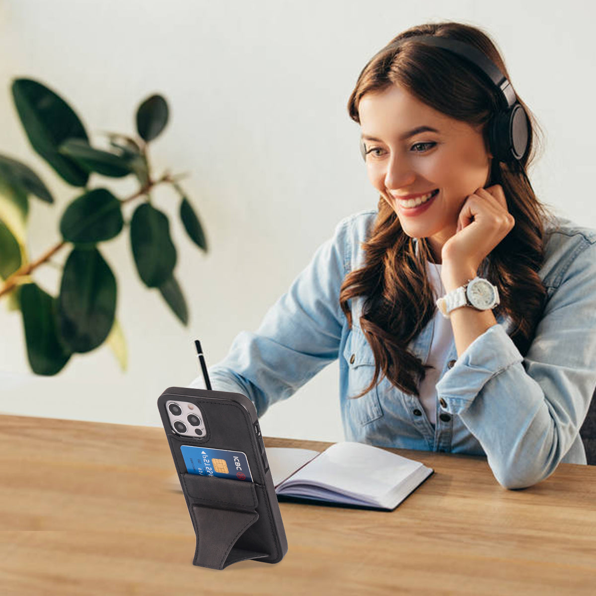 Porta Carte E Supporto - Nero  iPhone 12 Pro