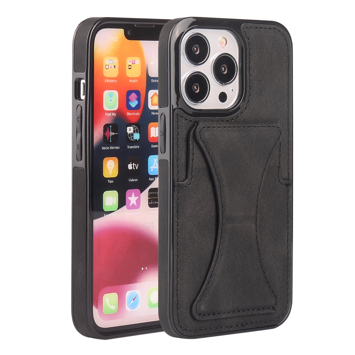 Porta Carte E Supporto - Nero iPhone 13 Pro