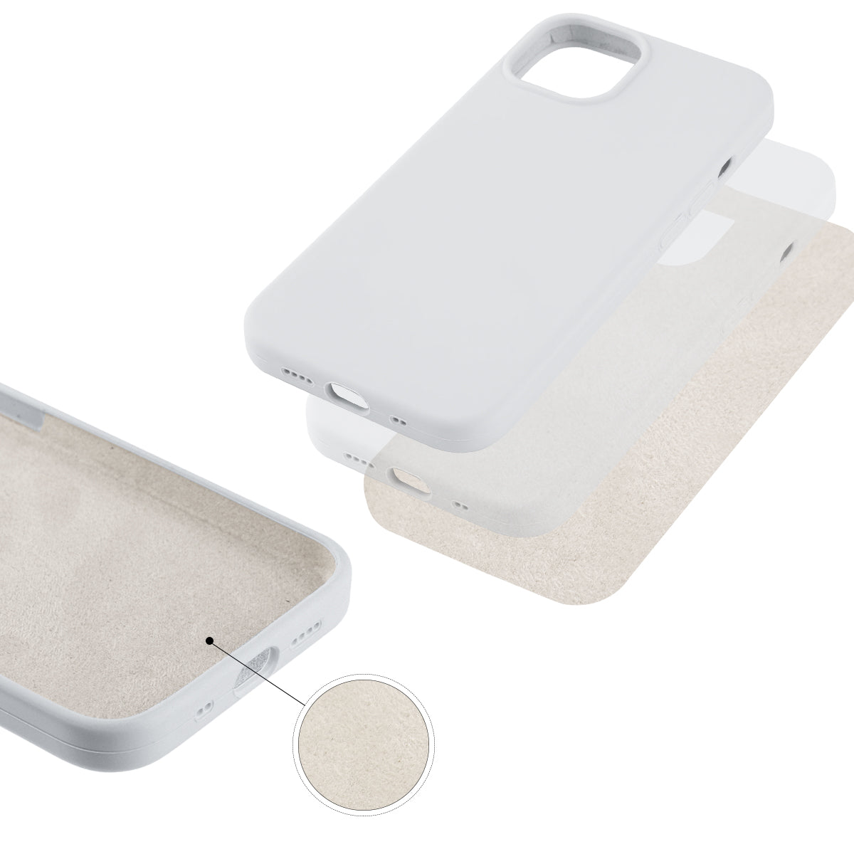 Custodia Per Iphone 13 Mini Rigida In Silicone - Avorio