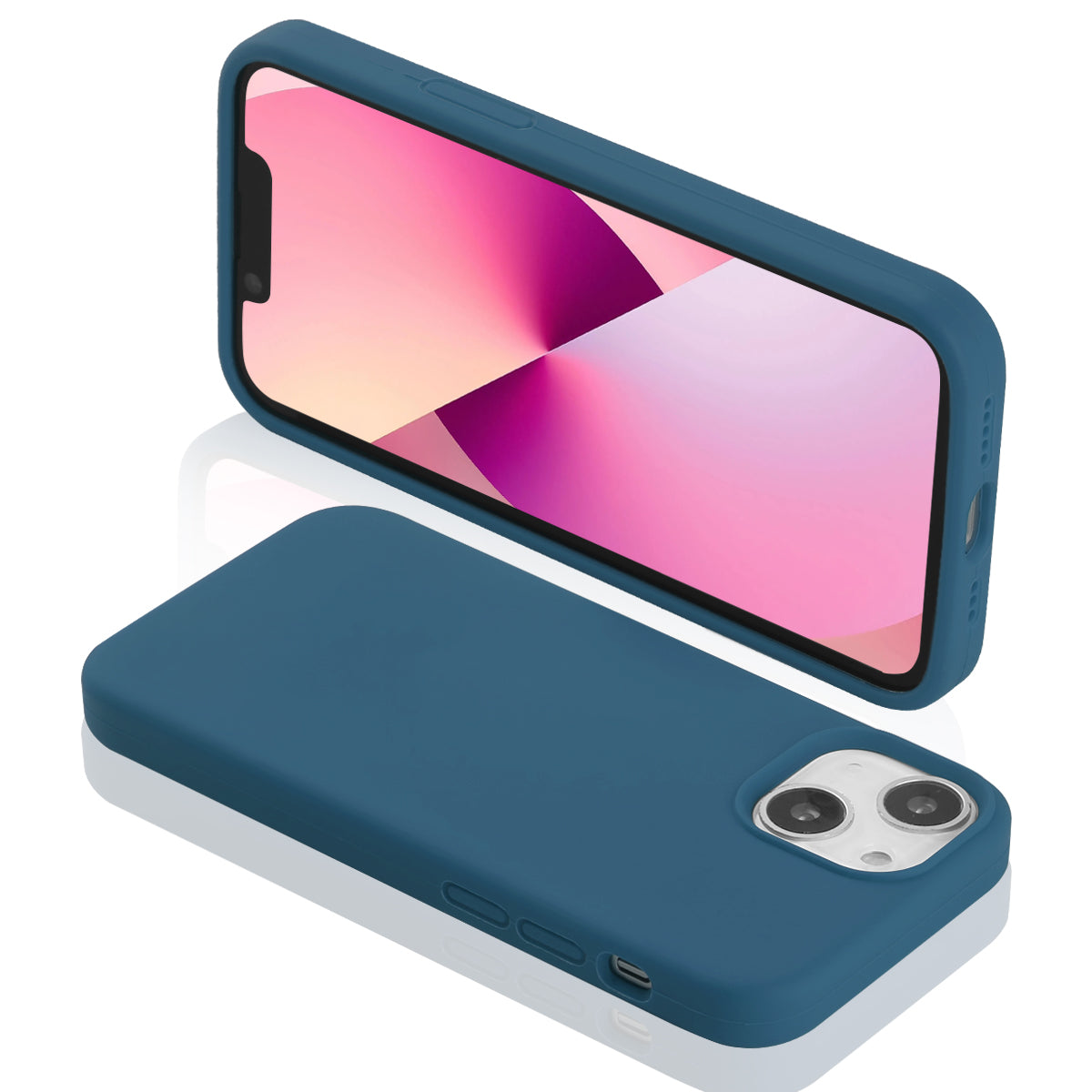 Custodia Rigida In Silicone Per Iphone 13 - Blu