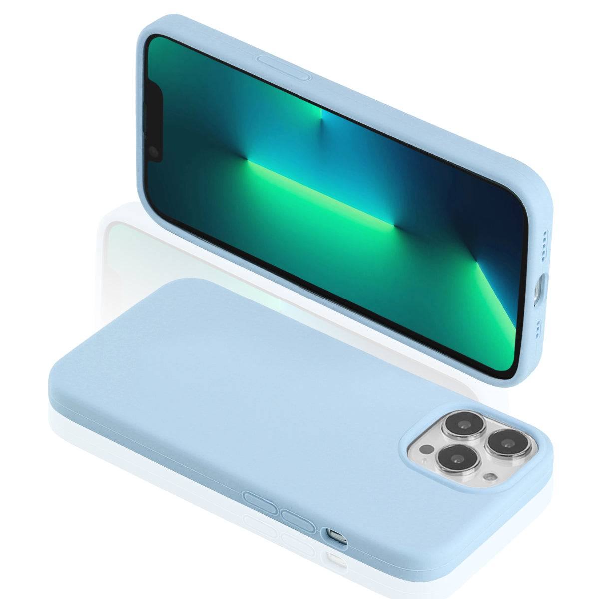 Custodia Rigida In Silicone Per Iphone 13 Pro - Blu