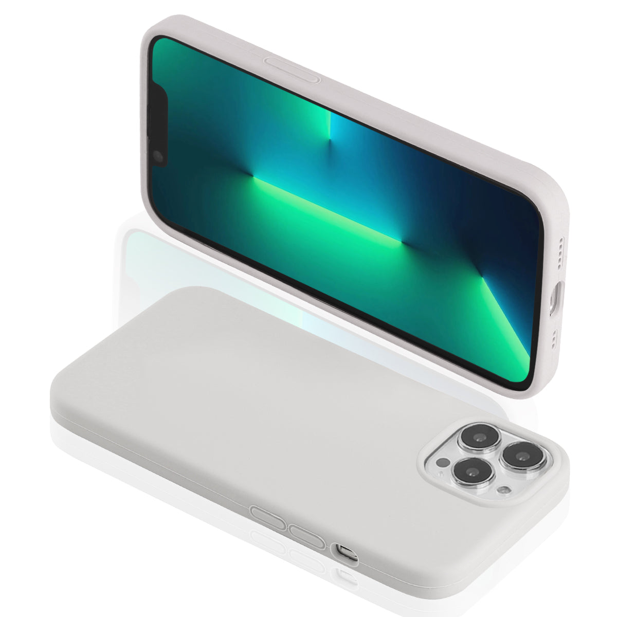 Custodia Rigida In Silicone Per Iphone 13 Pro - Argento