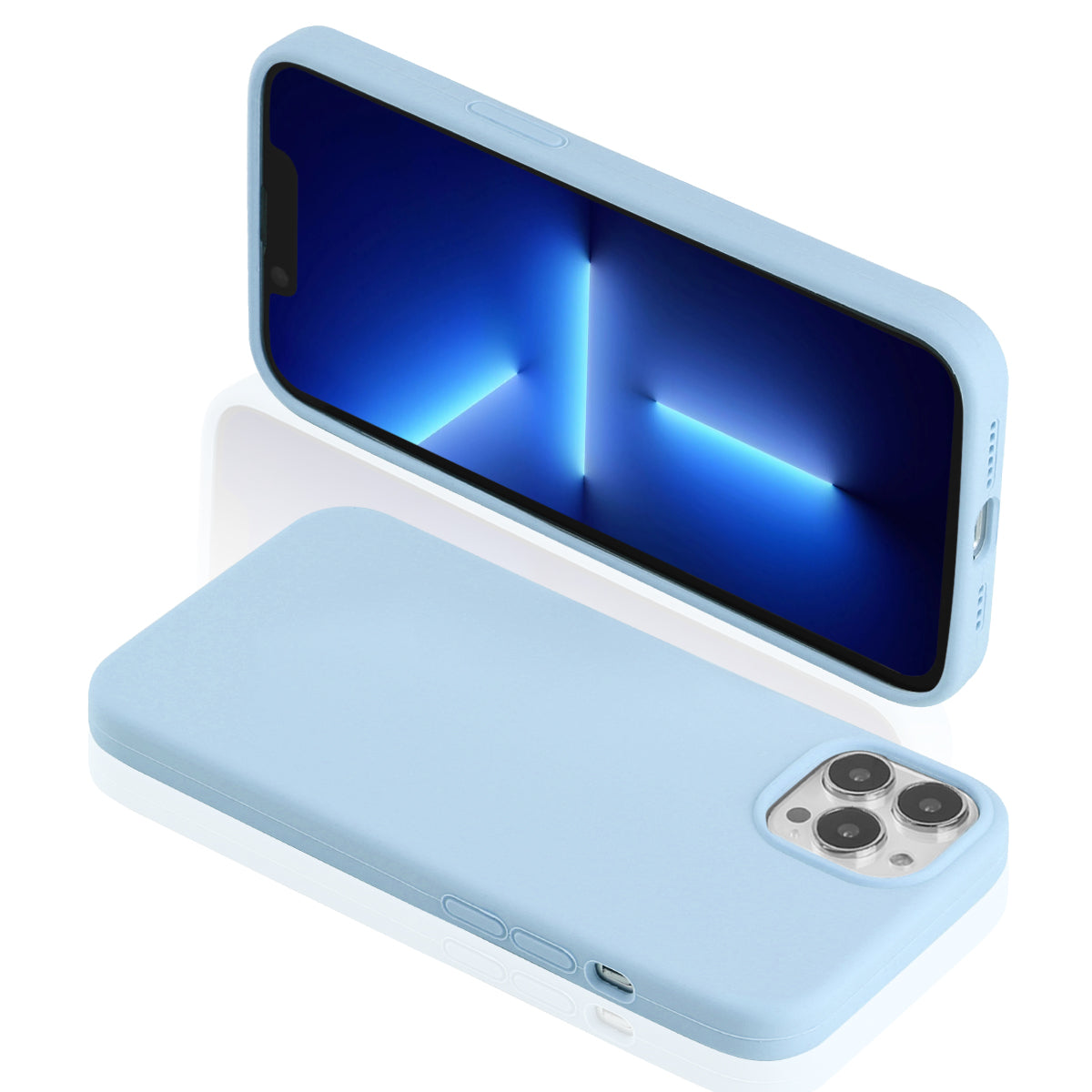 Custodia Rigida In Silicone Per Iphone 13 Pro Max - Blu