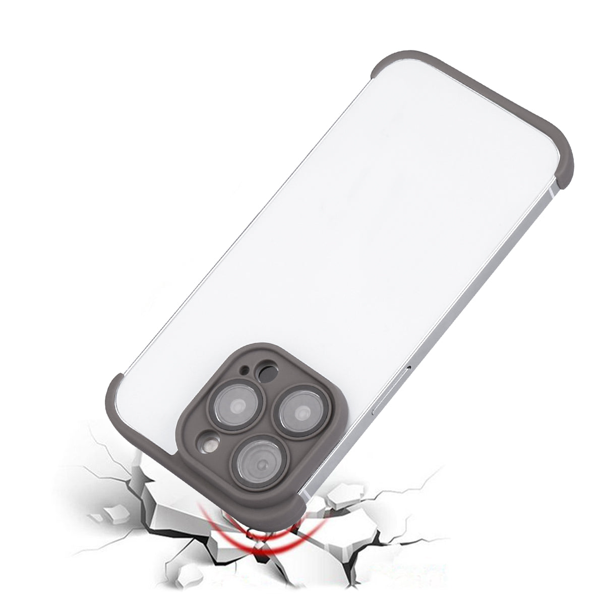 Custodia Adesiva Iphone 14 Pro - Grigio Scuro