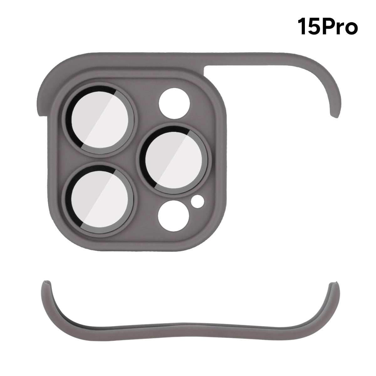 Custodia Adesiva Iphone 15 Pro - Grigio Scuro