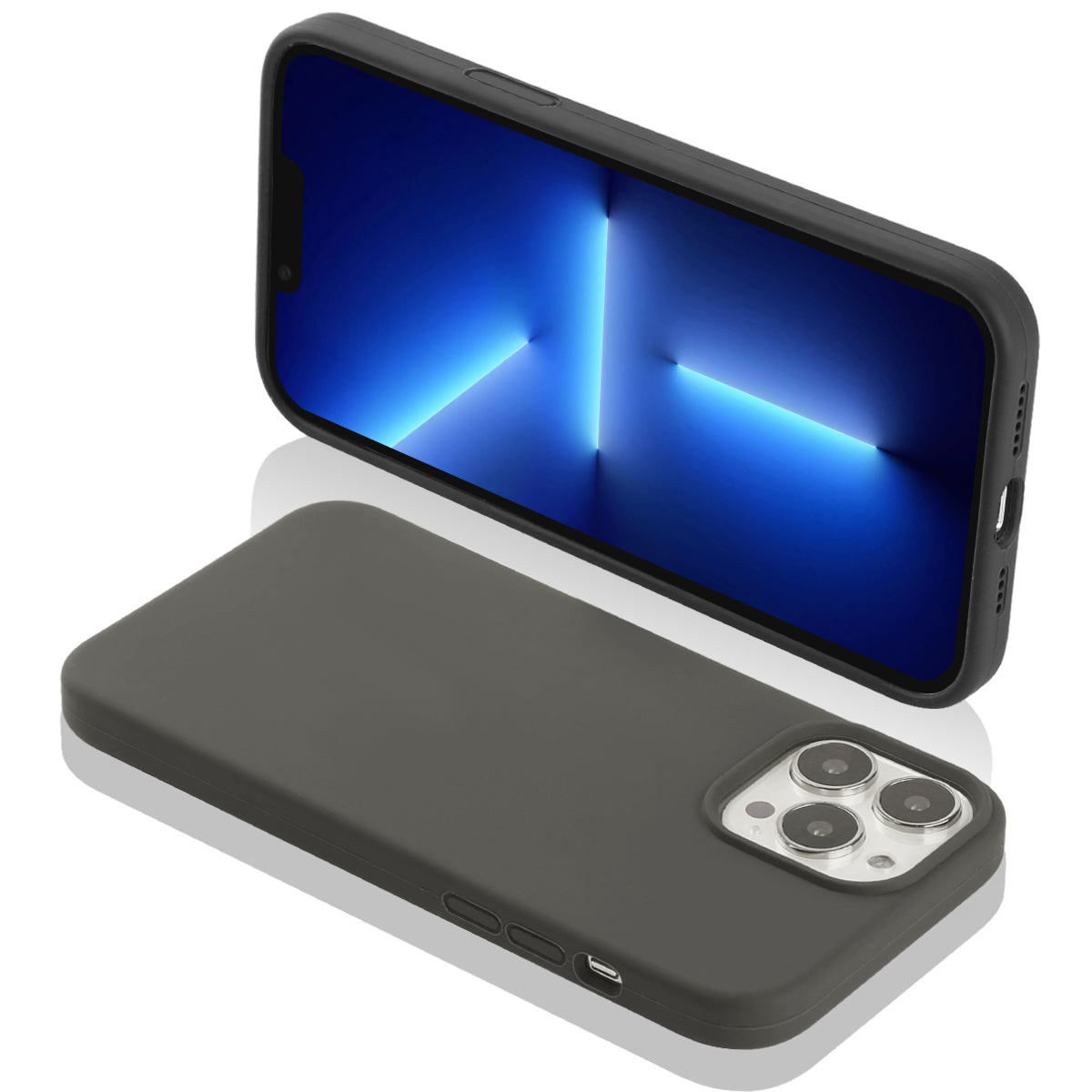 Custodia Rigida In Silicone Per Iphone 13 Pro Max - Grafite