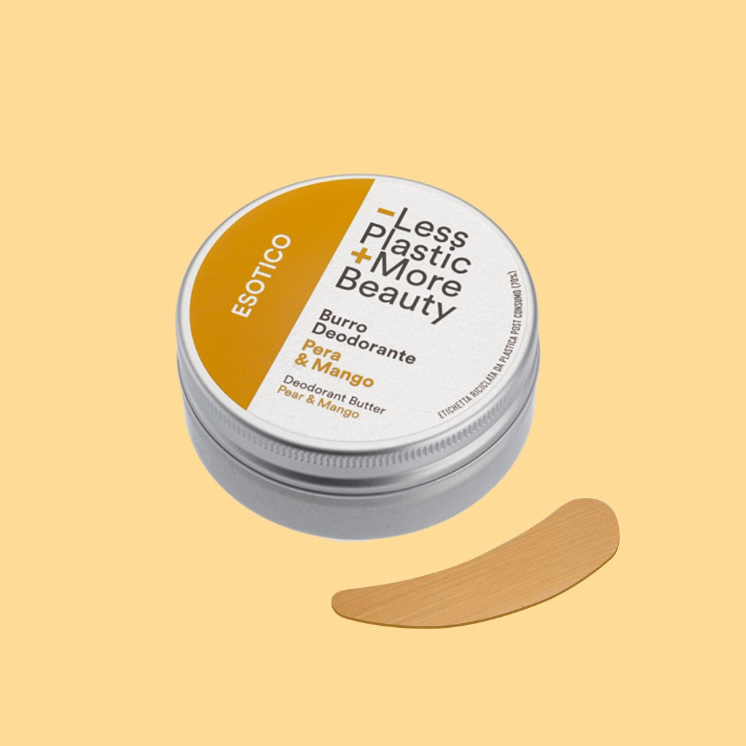 Burro Deodorante Esotico Pera e Mango con spatolina in Bambù